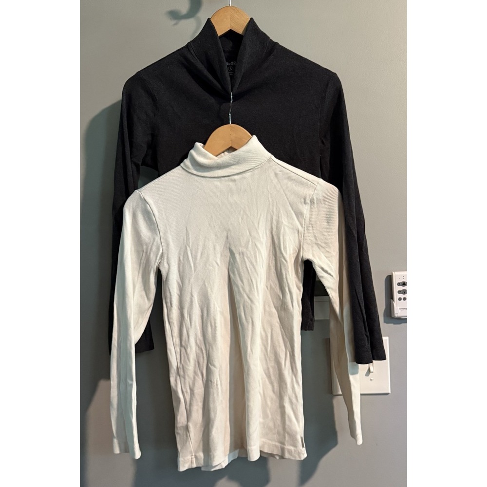 Eddie Bauer Travex Tops Turtleneck Long Sleeve Cotton Spandex Lot Of 2‎ Small